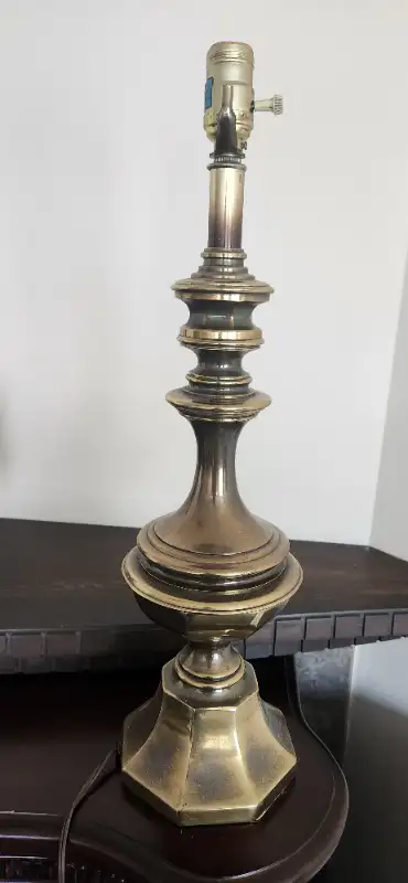 VIntage Brass Table Lamp Underwriters Laboratory E- 4824 Lamp, View more