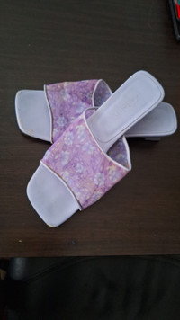 Madeline purple slides, size 7.5