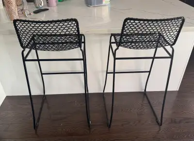 Black metal kitchen or bar stools $100 for 2, View more
