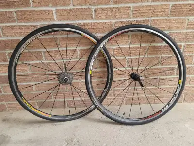 Mavic Aksium Race Wheelset 9 10 11 hub TRUE Conti Tires, View more