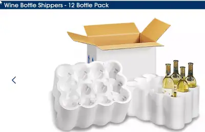 ULINE Styrofoam Wine/Spirits Shipper for 12 bottles includes box, View more