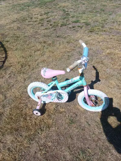 Child bike with training wheels. 12 1/2" tires...FREE
