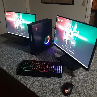 MSI - Trident X Plus - Computer with BENQ 4K Monitors, View more