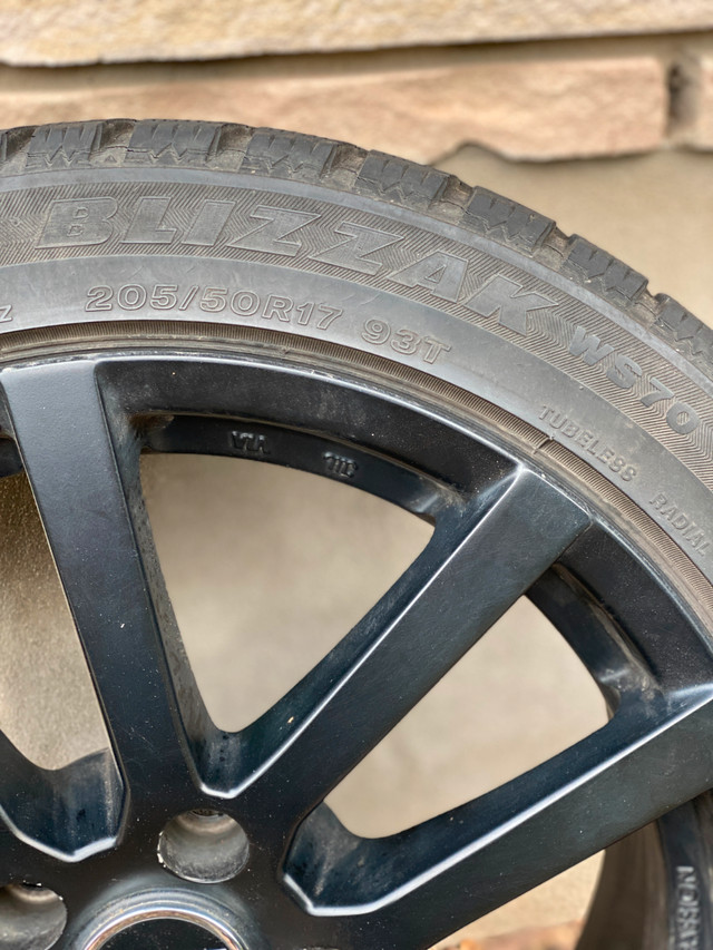 Set of BMW snow tires with Black wheels for sale in Tires & Rims in St. Catharines - Image 4