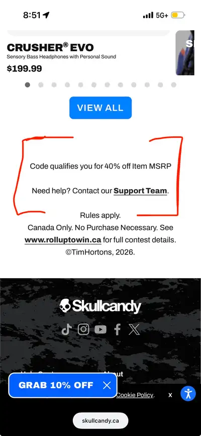Looking to order anything from Skullcandy . I can help you to get 40% off with a unique voucher code...