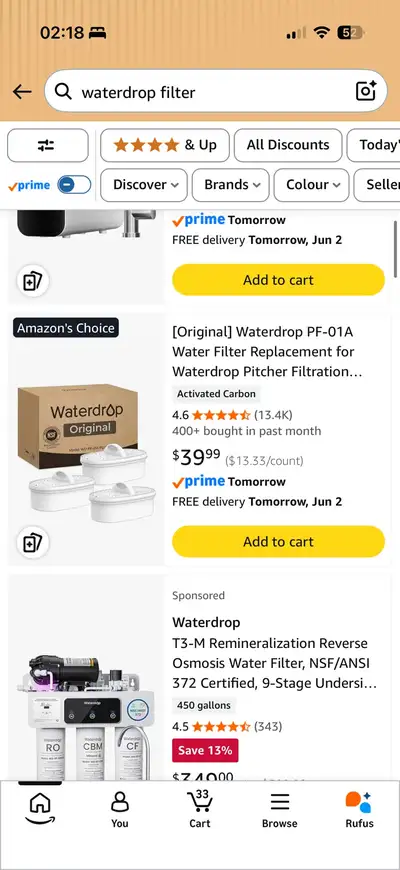 Waterdrop Filter replacement, View more