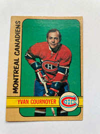 1972 # 29 Yvan Cournoyer Canadiens de Montréal, Carte de Hockey