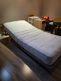 Single Powered Adjustable Bed with Mattress