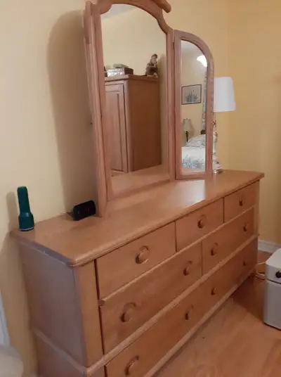 White Oak Bedroom dresser and Armoire, View more