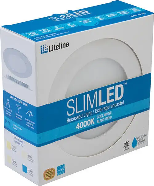 Slim LED Downlight 4″ Round Light Fixture in Indoor Lighting & Fans in Mississauga / Peel Region - Image 2