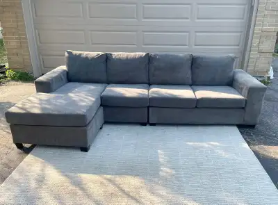 Free Delivery  Leons Grey Lshape couch Sofa , View more