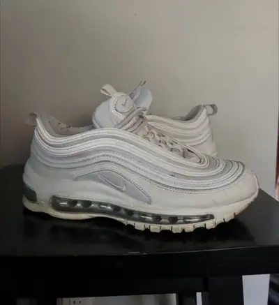 Nike Air Max 97 Met Silver/White/White Boys' Grade School size 5Y EUR 37.5 fits women's size 7 Nike...