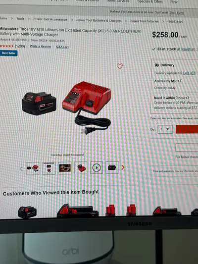 Milwaukee battery and charger combo 155 dollar , View more