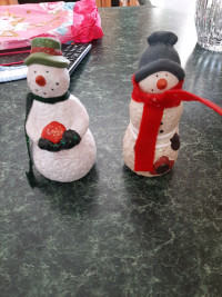 Two Christmas ornaments