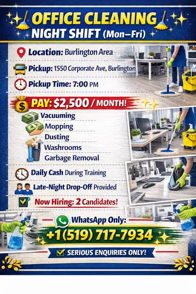 cleaning job , View more