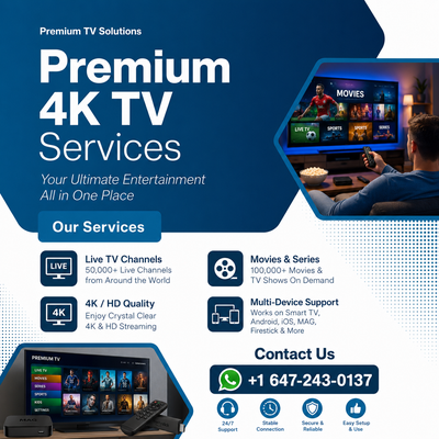 Premium tv subscription - buffering free, View more