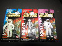 3 Porte-clefs (KEYCLIP) de collection 1999 SPACE VOYAGERS