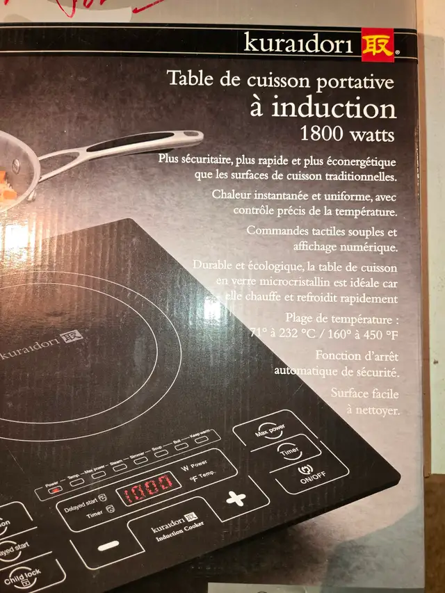 PLAQUE CHAUFFANTE À INDUCTION in Other in St-Georges-de-Beauce - Image 3