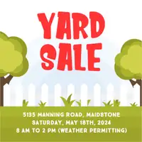 YARD SALE - 5135 Manning Rd, Maidstone, ON
