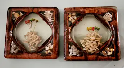Vintage 1970's lucite coasters, View more