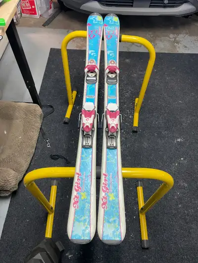 Kids’ Rossignol “X5 Girl” Skis + Bindings – Great Shape, View more