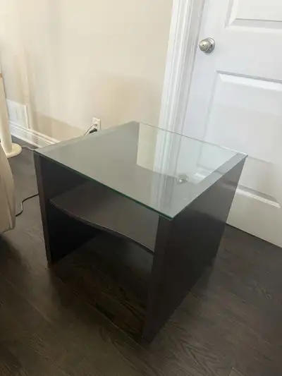Set of 3 Glass Top End Tables - BidRush Lot 14, View more