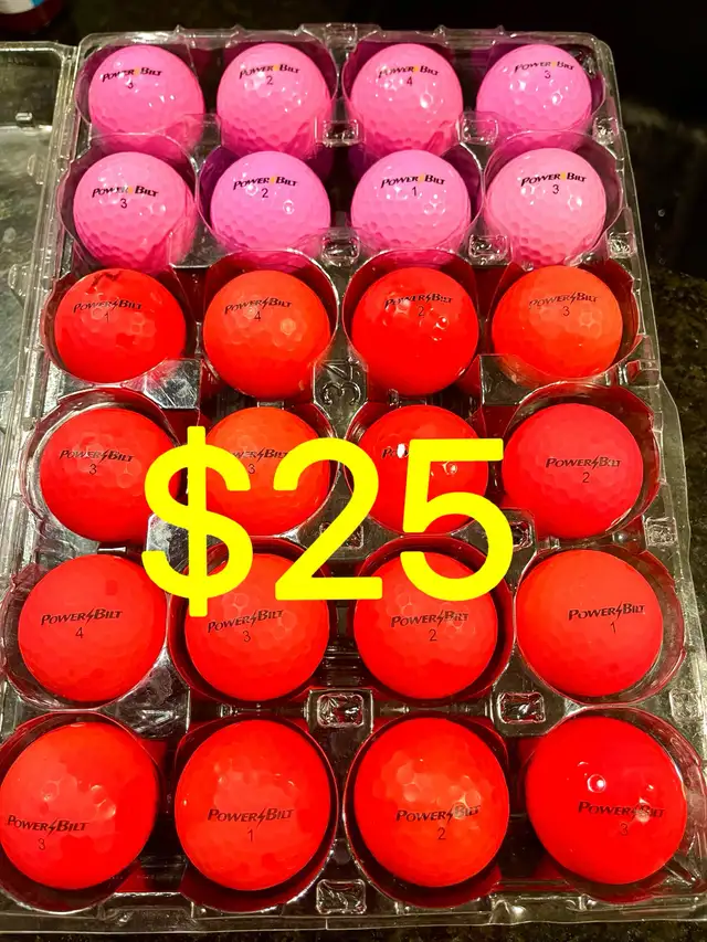 Red colored used golf balls in Golf in Saskatoon - Image 3