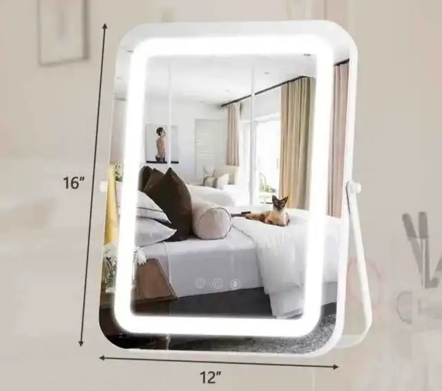 Brand New 16 x 12 Inch Rectangular Vanity Makeup Mirror with 3 C in Home Décor & Accents in Ottawa - Image 4