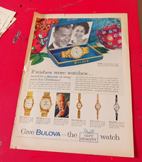 CLASSIC 1962 BULOVA WATCHES FOR CHRISTMAS ORG PRINT AD