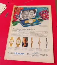CLASSIC 1962 BULOVA WATCHES FOR CHRISTMAS ORG PRINT AD