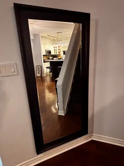 Beautiful high-end framed mahogany mirror 70x30 - $40 OBO, View more