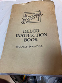 VINTAGE 1917 BUICK D34-D35 DELCO ELECTRICAL INSTRUCTIONS #M1297