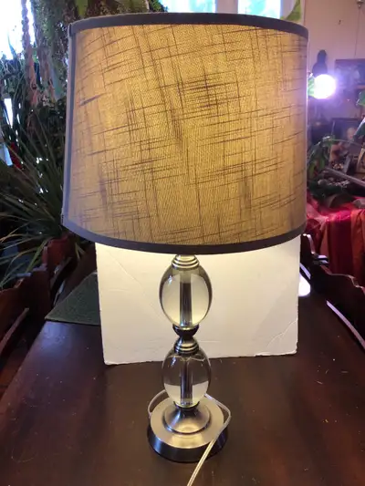 Lamp with Grey Shade. , View more