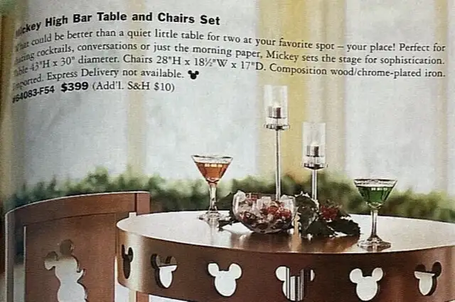 Vintage Disney Mickey Mouse Teak Bar Table & Stool Set in Dining Tables & Sets in St. Catharines - Image 3