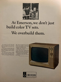 1966 Emerson Color Television Original Ad