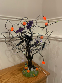 Halloween spooky fibre optic tree with spooky sounds 