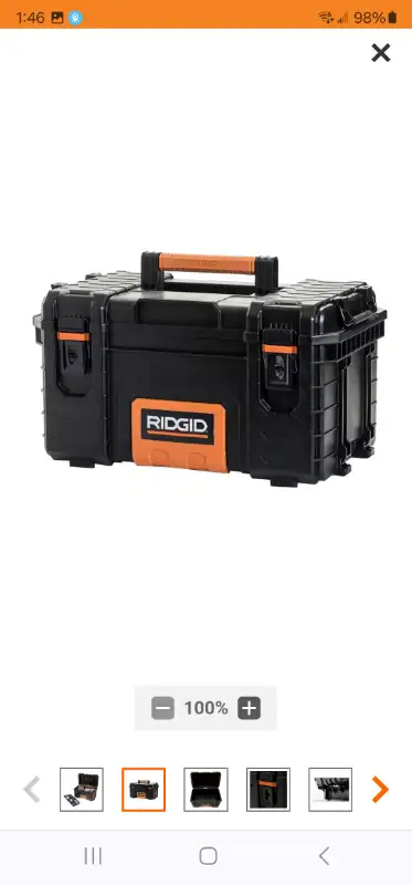 RIDGID Packout 22" Medium Parts Organizer Pro Waterproof ToteNew in Tool Storage & Benches in Windsor Region - Image 4