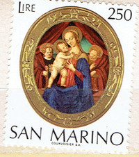 SAN MARINO.Timbre seul MINT ART "COURVOISIER".