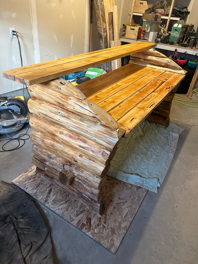 Giant Handcrafted Wood Desk in Desks in Red Deer - Image 2