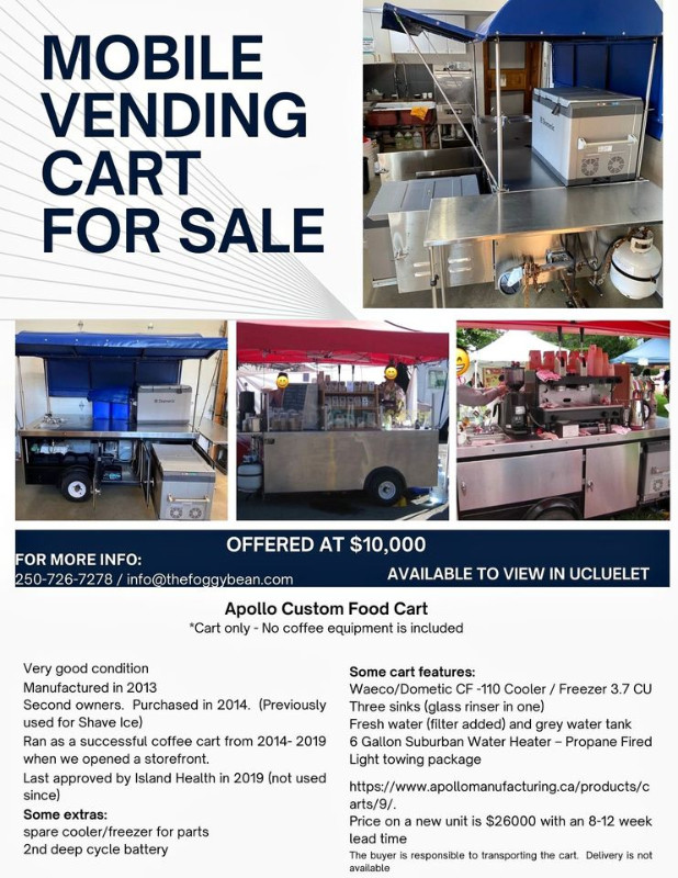 Apollo Food Cart in Other Business & Industrial in Port Alberni