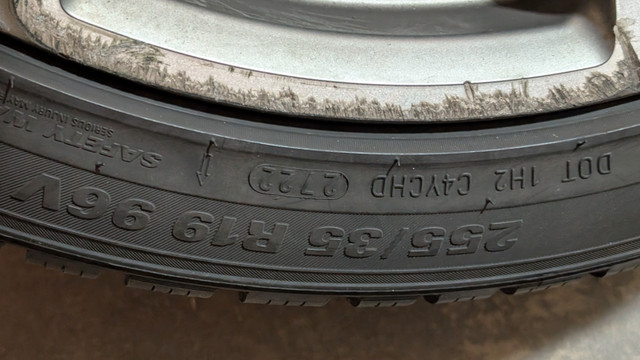 Genuine Audi 4 x 19" rims on winters 255/35 R19 in Tires & Rims in City of Toronto - Image 3
