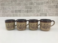 Prairie Wheat Coffee Mugs/Cups - Set of 4
