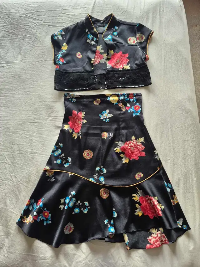 Skirt and short top