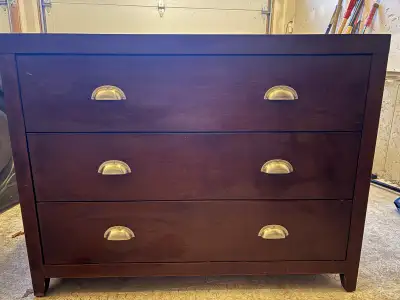 Solid wood 3 drawer drssser, View more