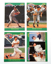 1992 Score Franchise Baseball Insert 4 Mantle Musial Yastrzemski