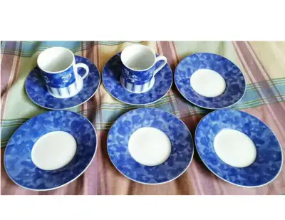 8 Multiple Choice Porcelain ESPRESSO Cups and Saucers, View more
