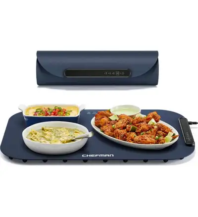 Chefman roll n go Warming Tray plateau chauffant enroulable, View more