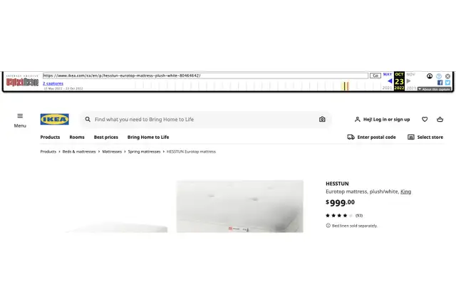 IKEA HESSTUN King Eurotop Mattress, Plush, Like New in Beds & Mattresses in Delta/Surrey/Langley - Image 3