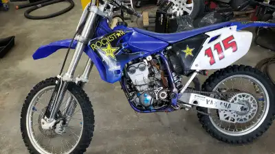2003 Yamaha YZ250F. The Bad is blown crank, both engine halves, and cylinder are failed. The Good is...