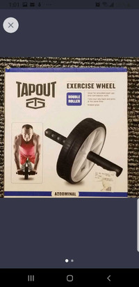 TAPOUT 2 WheelsMolded Grips Abdominal Exercise Roller
